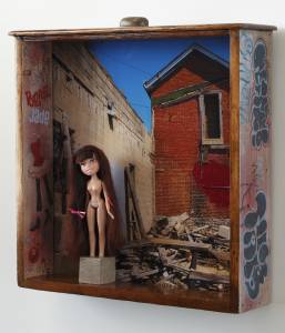 Jade-Bratz (from the TOYOLOGY series) 20.75''h x 20.5''w x 4.75''d Mixed Media Assemblage